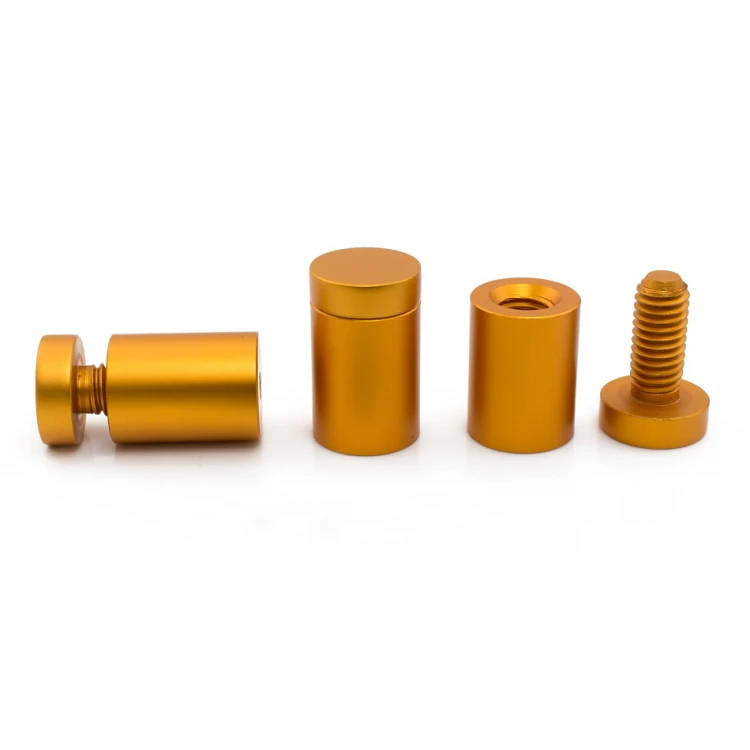 Aluminium Spacer for Plaques and Nameplates - Gold - Diameter 19mm - DDS019