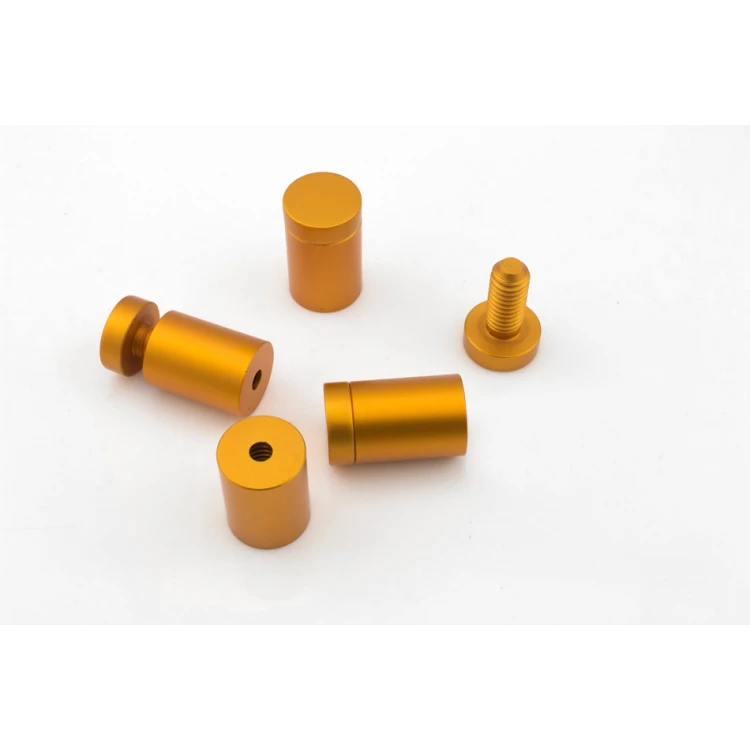 Aluminium Spacer for Plaques and Nameplates - Gold - Diameter 19mm - DDS019