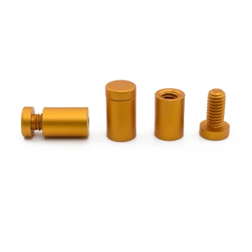 Aluminium Spacer for Plaques and Nameplates - Gold - Diameter 13mm - DDS020