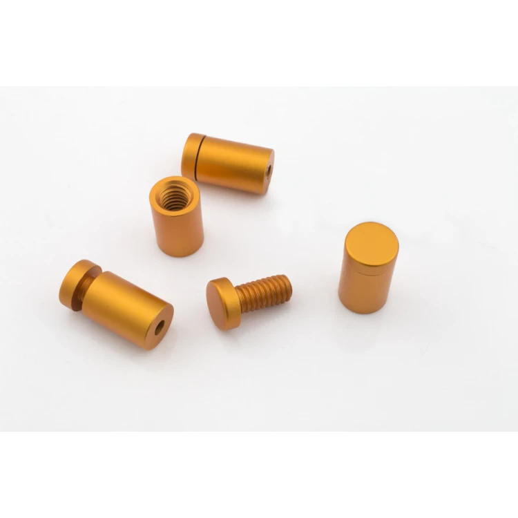Aluminium Spacer for Plaques and Nameplates - Gold - Diameter 13mm - DDS020