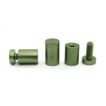 Aluminium Spacer for Plaques and Nameplates - Green - Diameter 19mm - DDS021