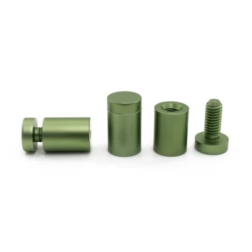 Aluminium Spacer for Plaques and Nameplates - Green - Diameter 19mm - DDS021