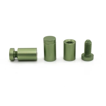 Aluminium Spacer for Plaques and Nameplates - Green - Diameter 13mm - DDS022