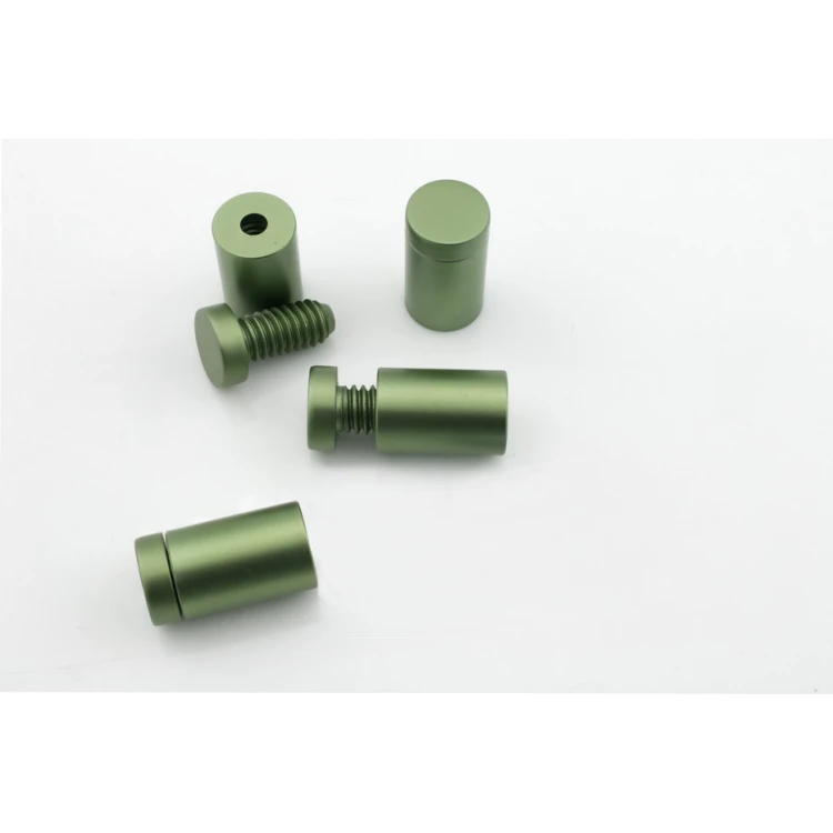 Aluminium Spacer for Plaques and Nameplates - Green - Diameter 13mm - DDS022