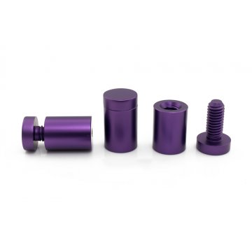 Aluminium Spacer for Plaques and Nameplates - Purple - Diameter 19mm - DDS023