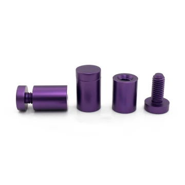 Aluminium Spacer for Plaques and Nameplates - Purple - Diameter 19mm - DDS023