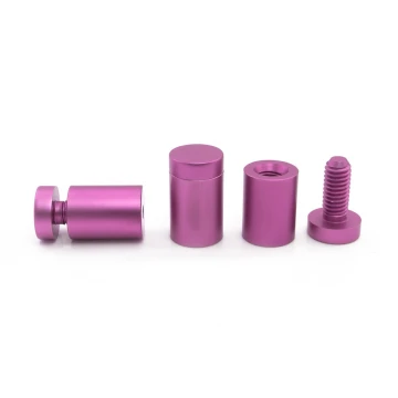 Aluminium Spacer for Plaques and Nameplates - Pink - Diameter 19mm - DDS025