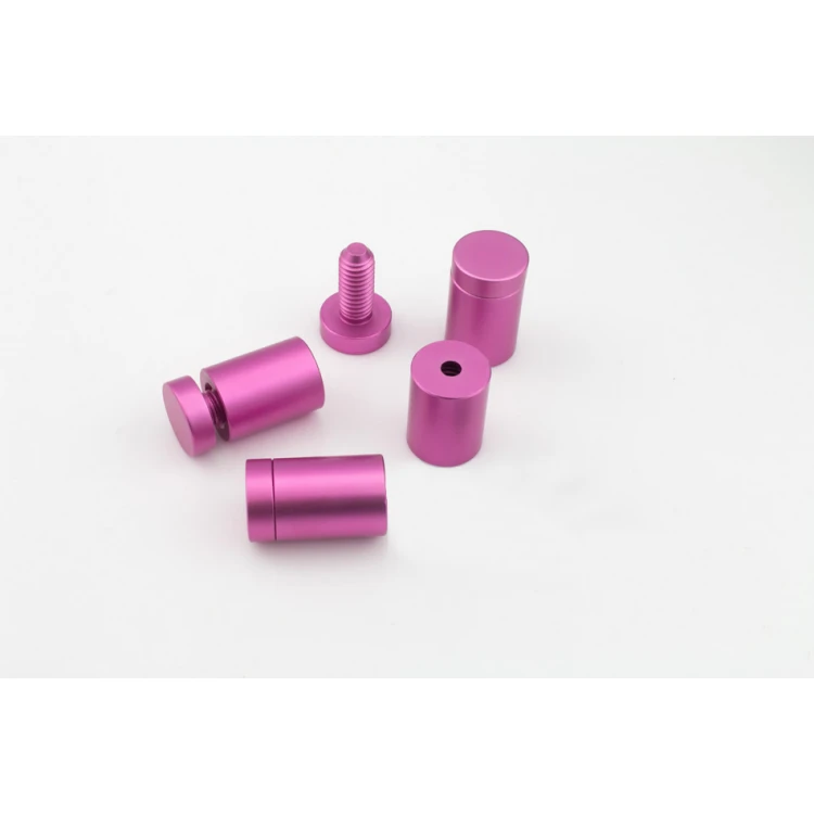 Aluminium Spacer for Plaques and Nameplates - Pink - Diameter 19mm - DDS025