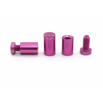 Aluminium Spacer for Plaques and Nameplates - Pink - Diameter 13mm - DDS026