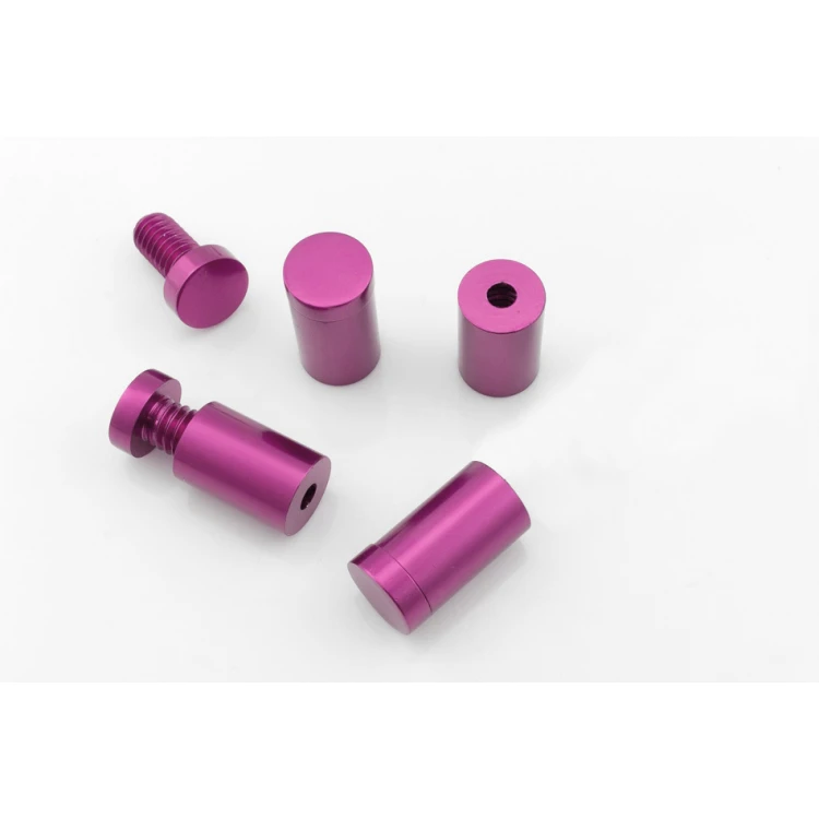 Aluminium Spacer for Plaques and Nameplates - Pink - Diameter 13mm - DDS026