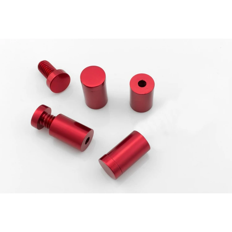 Aluminium Spacer for Plaques and Nameplates - Red - Diameter 13mm - DDS028