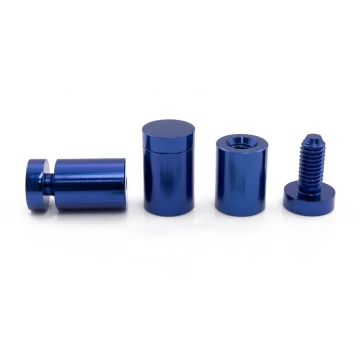 Aluminium Spacer for Plaques and Nameplates - Blue - Diameter 19mm - DDS029