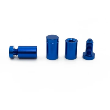 Aluminium Spacer for Plaques and Nameplates - Blue - Diameter 13mm - DDS030
