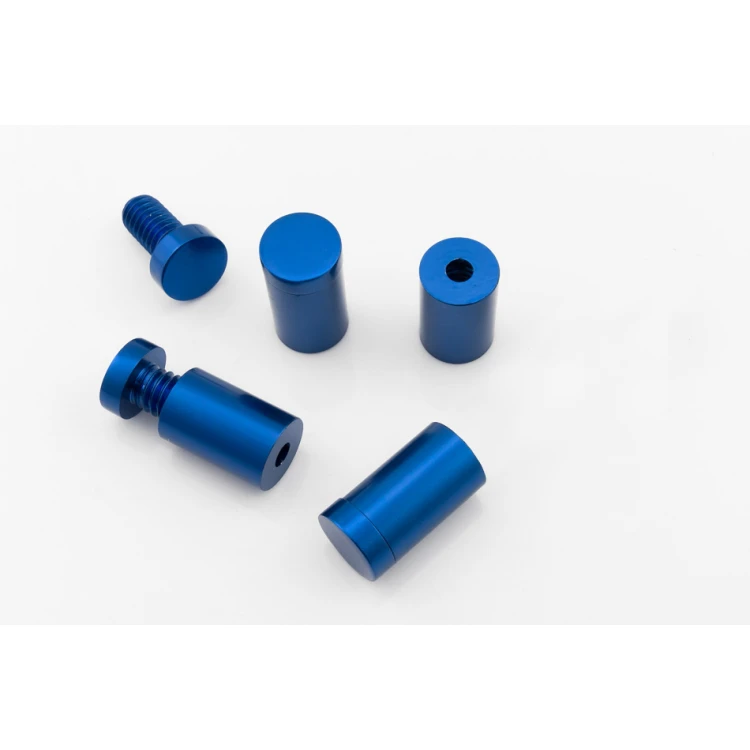 Aluminium Spacer for Plaques and Nameplates - Blue - Diameter 13mm - DDS030