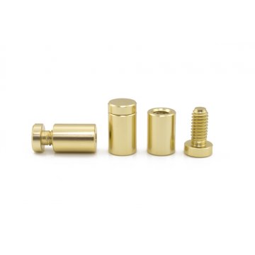 Aluminium Spacer for Plaques and Nameplates - Bright Gold - Diameter 13mm - DDS033