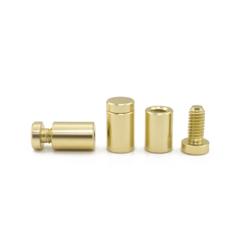 Aluminium Spacer for Plaques and Nameplates - Bright Gold - Diameter 13mm - DDS033
