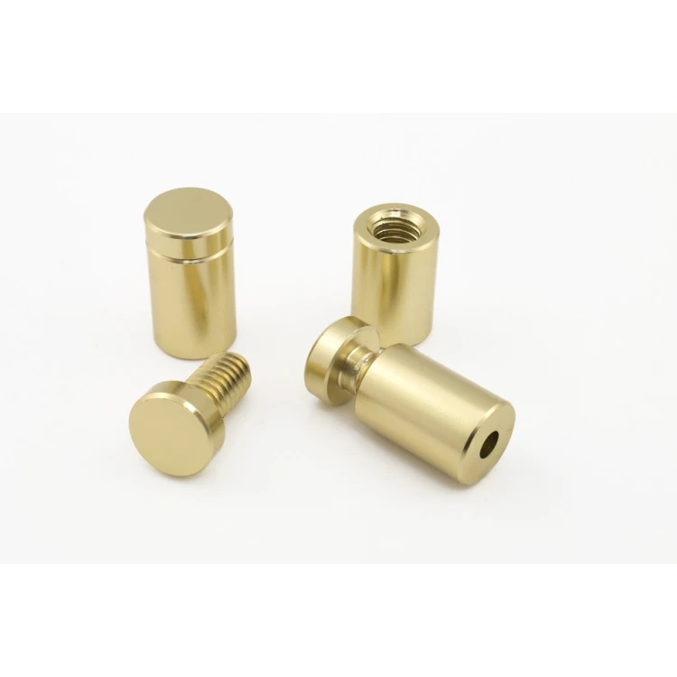 Aluminium Spacer for Plaques and Nameplates - Bright Gold - Diameter 13mm - DDS033
