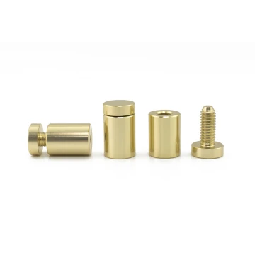 Aluminium Spacer for Plaques and Nameplates - Bright Gold - Diameter 19mm - DDS032