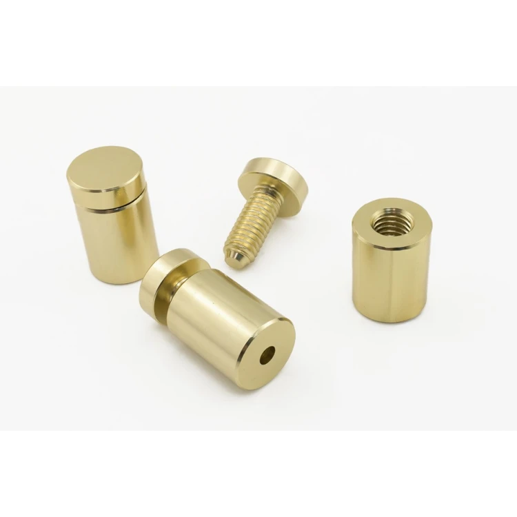 Aluminium Spacer for Plaques and Nameplates - Bright Gold - Diameter 19mm - DDS032