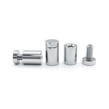 Aluminium Spacer for Plaques and Nameplates - Silver Chromed - Diameter 19mm - DDS036