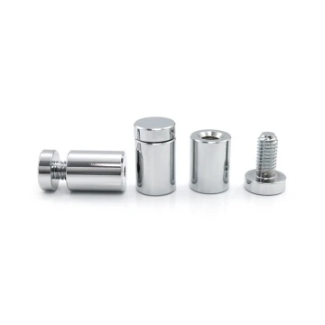 Aluminium Spacer for Plaques and Nameplates - Silver Chromed - Diameter 19mm - DDS036