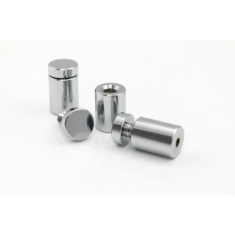 Aluminium Spacer for Plaques and Nameplates - Silver Chromed - Diameter 19mm - DDS036