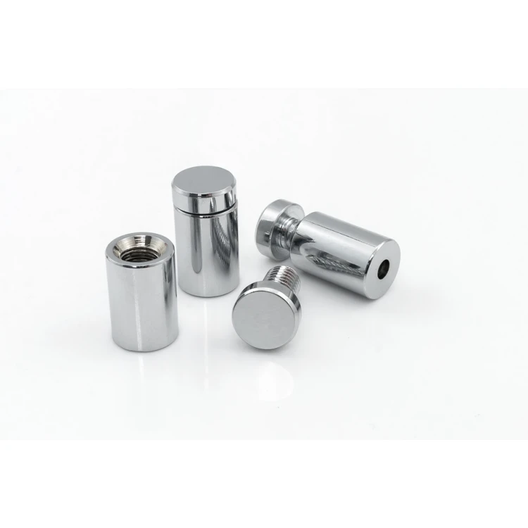 Aluminium Spacer for Plaques and Nameplates - Silver Chromed - Diameter 13mm - DDS037