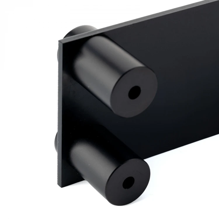 Aluminium Spacer for Plaques and Nameplates - Black - Diameter 19mm - DDS011