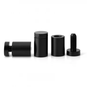 Aluminium Spacer for Plaques and Nameplates - Black - Diameter 19mm - DDS011