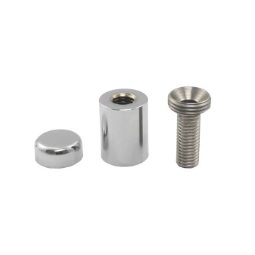 Chromed Spacer for Plaques and Nameplates - 2 Medium - Diameter 14mm - DDS035