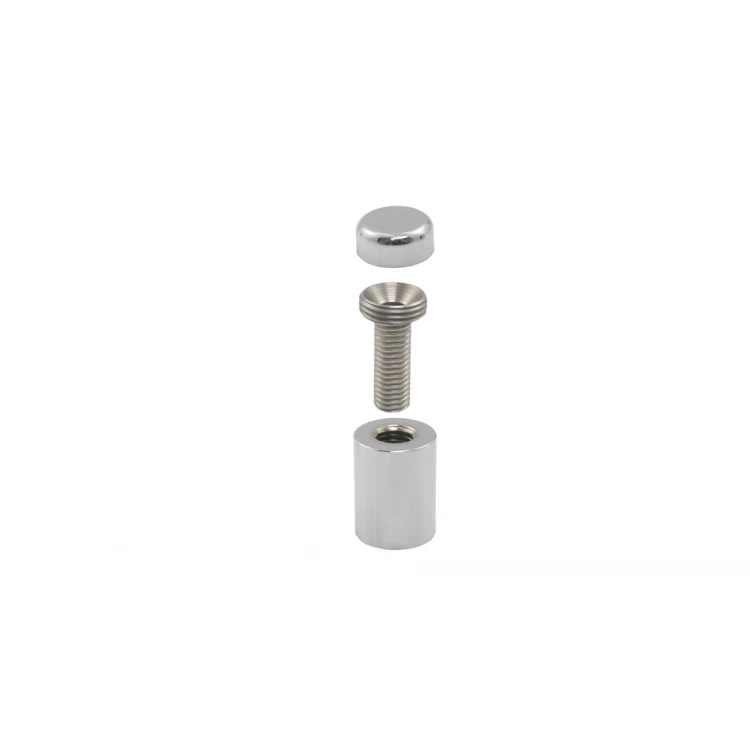 Chromed Spacer for Plaques and Nameplates - 2 Medium - Diameter 14mm - DDS035