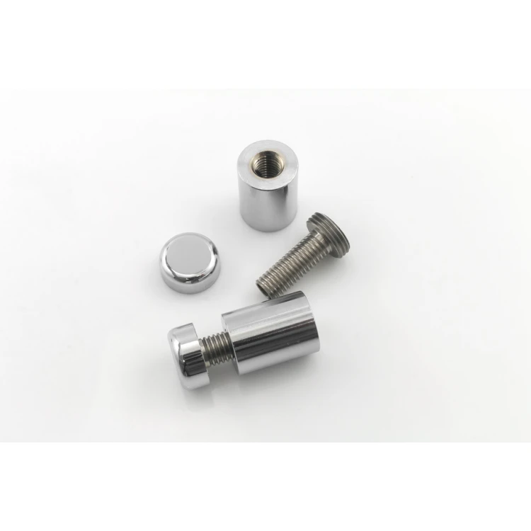 Chromed Spacer for Plaques and Nameplates - 2 Medium - Diameter 14mm - DDS035