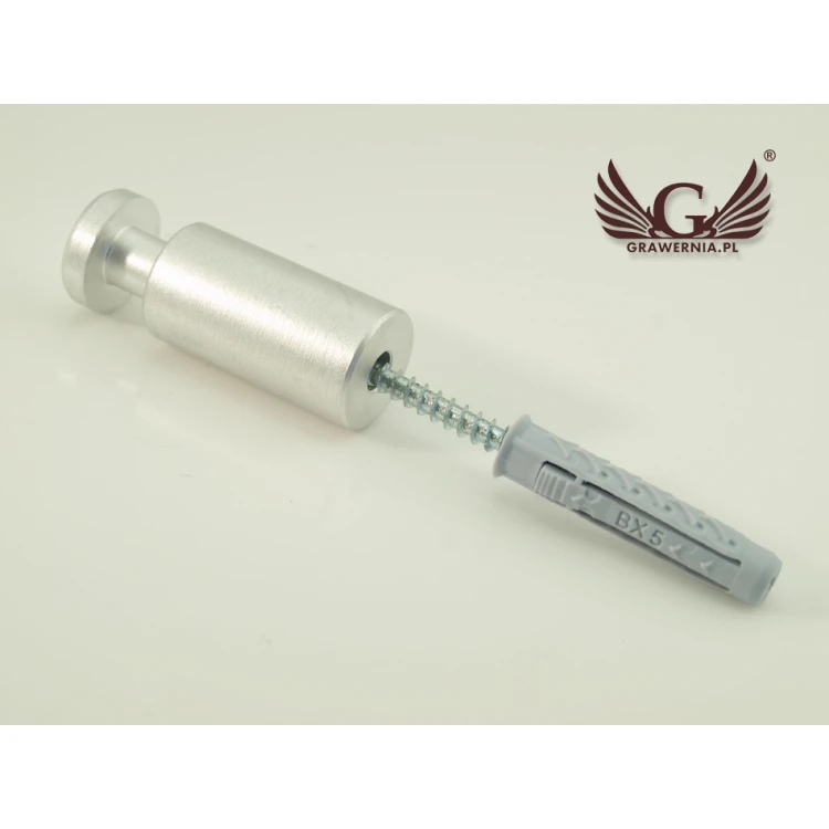 Spacer for plaques and nameplates - silver made of aluminium - diameter 12mm - DDS045