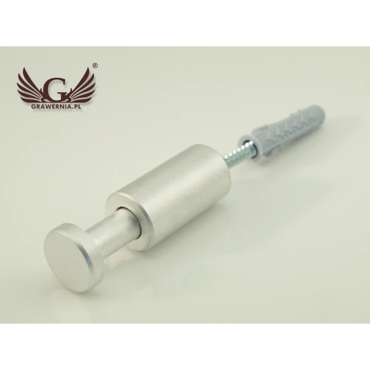 Spacer for plaques and nameplates - silver made of aluminium - diameter 12mm - DDS045