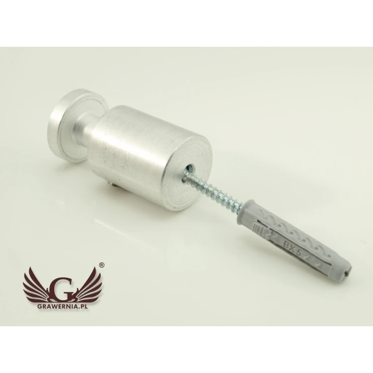 Spacer for plaques and nameplates - silver made of aluminium - diameter 18mm - DDS046