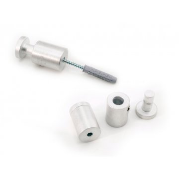 Spacer for plaques and nameplates - silver made of aluminium - diameter 18mm - DDS046