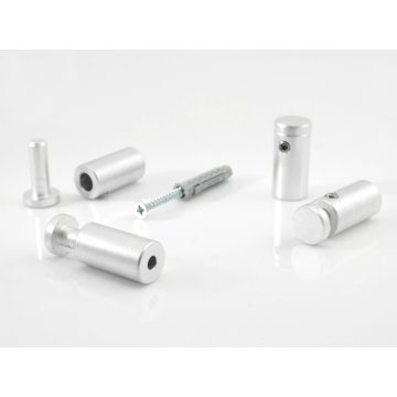 Spacer for plaques and nameplates - silver made of aluminium - diameter 12mm - DDS045