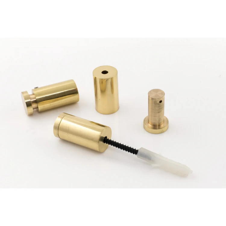 Gold Brass Spacer for Plaques and Nameplates - Diameter 15mm - DDS031