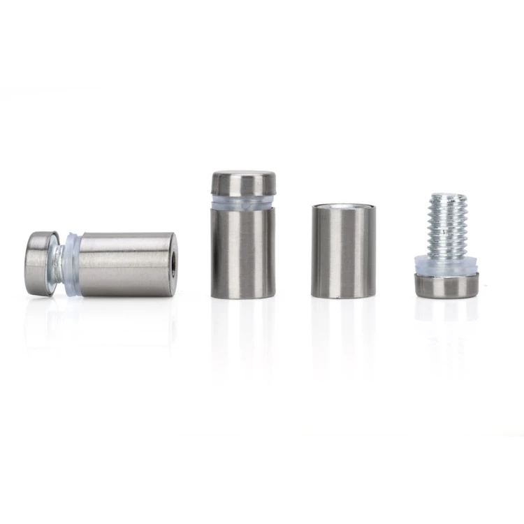 Steel Spacer for Plaques and Nameplates - Silver - Diameter 12mm - DDS043