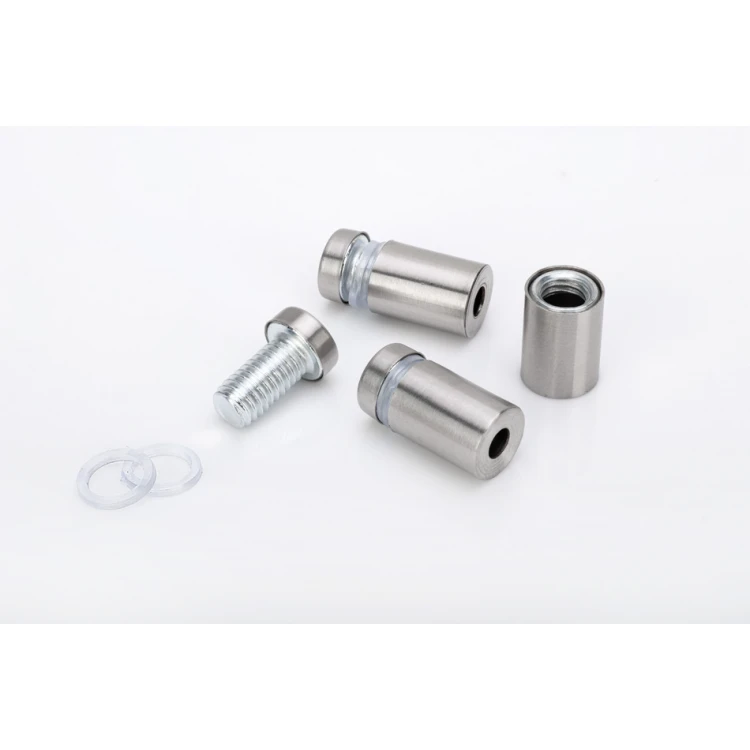 Steel Spacer for Plaques and Nameplates - Silver - Diameter 12mm - DDS043