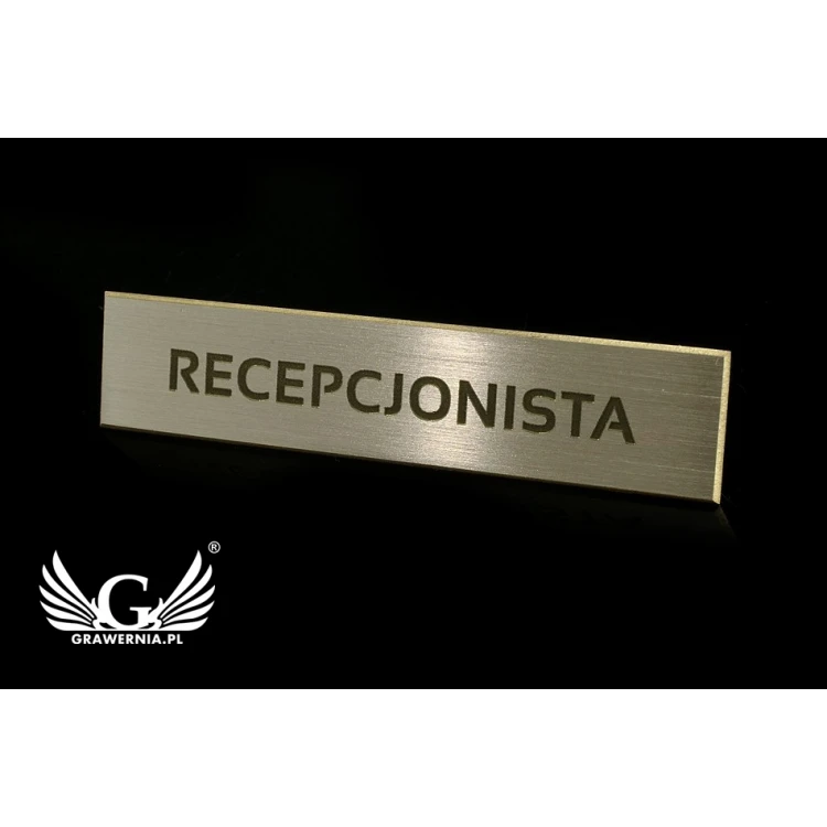 Exclusive Employee ID Badge - 54x11mm - ID037 - Silver Plated Brass