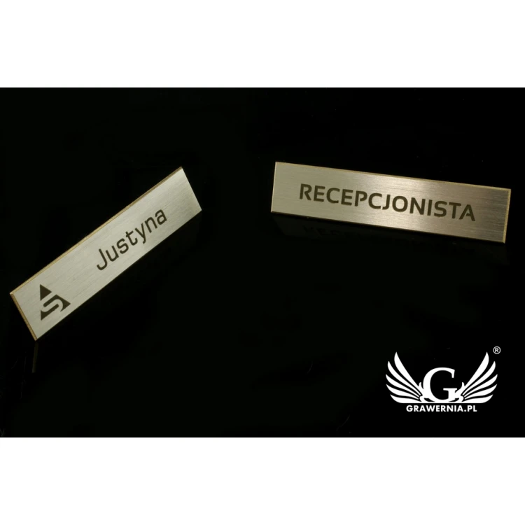 Exclusive Employee ID Badge - 54x11mm - ID037 - Silver Plated Brass