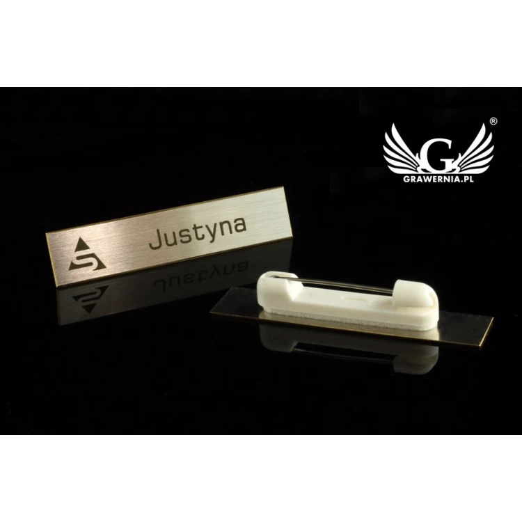Exclusive Employee ID Badge - 54x11mm - ID037 - Silver Plated Brass