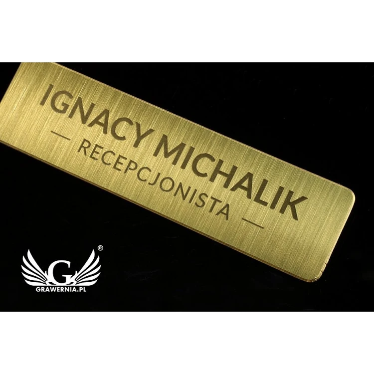 Exclusive Employee ID Badge - 64x17mm - ID039 - Brass