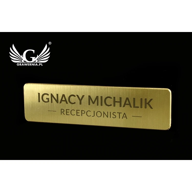 Exclusive Employee ID Badge - 64x17mm - ID039 - Brass