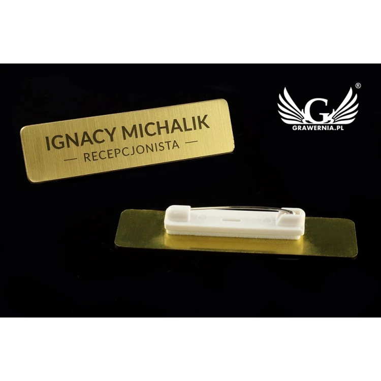 Exclusive Employee ID Badge - 64x17mm - ID039 - Brass