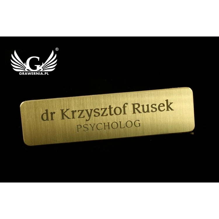 Exclusive Employee ID Badge - 64x17mm - ID039 - Brass