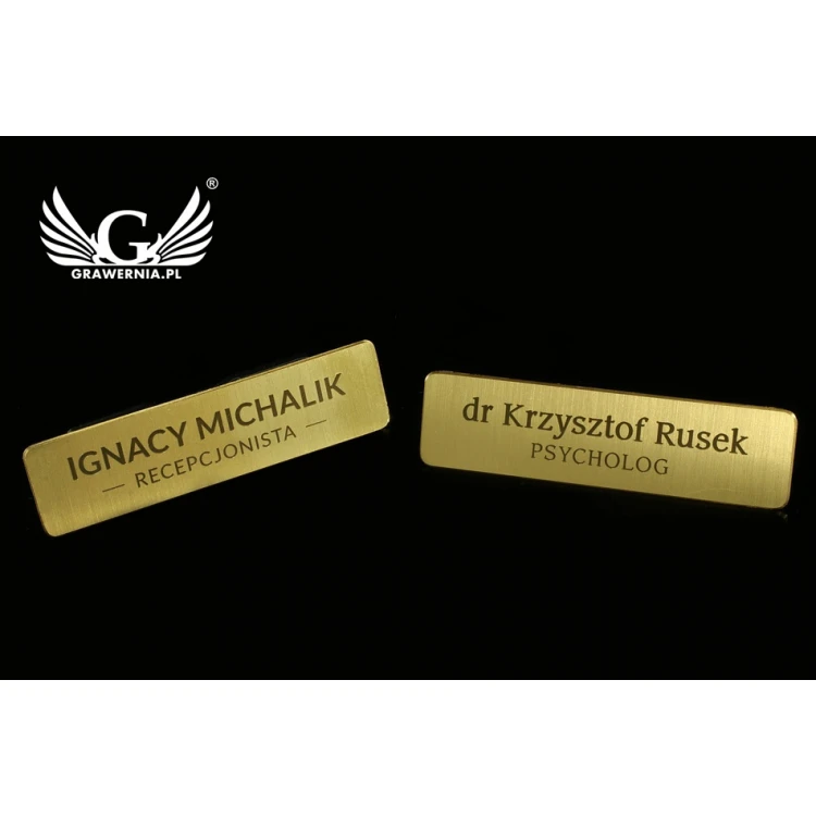 Exclusive Employee ID Badge - 64x17mm - ID039 - Brass