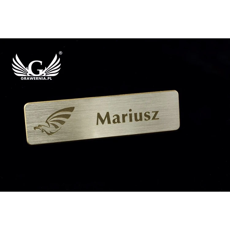Exclusive Employee ID Badge - 64x17mm - ID040 - Silver Plated Brass