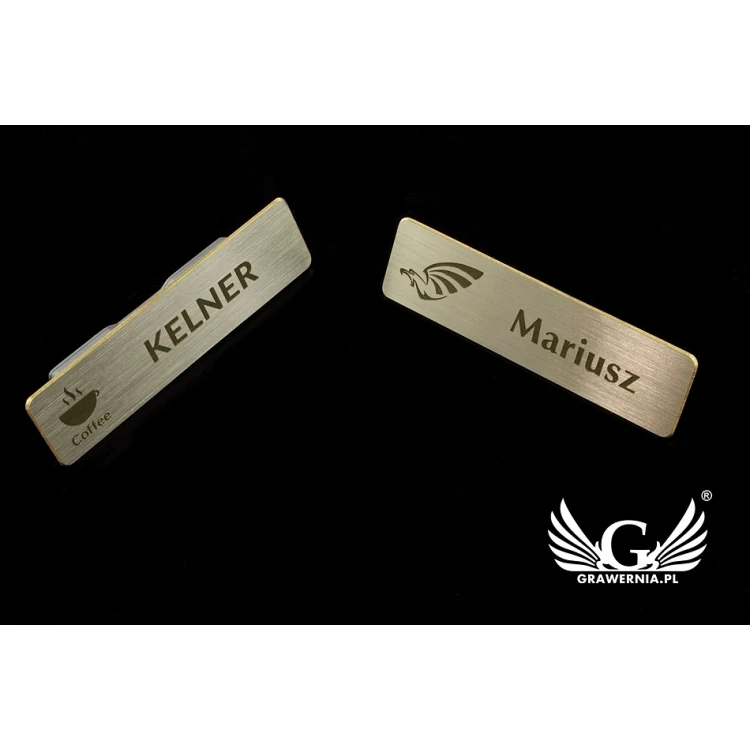 Exclusive Employee ID Badge - 64x17mm - ID040 - Silver Plated Brass